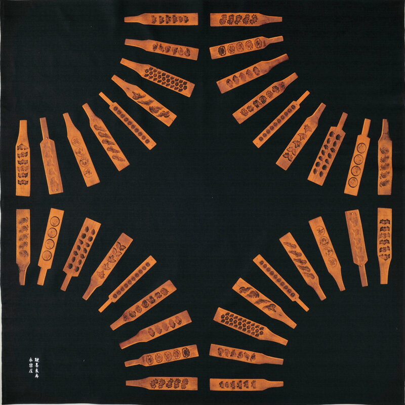 永楽屋細辻伊兵衛商店 鍵善良房コラボ 木型デザイン大風呂敷