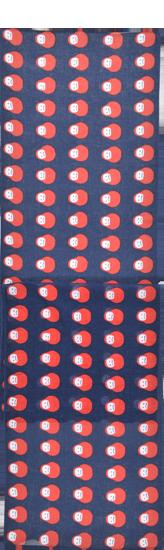 ガーゼ180cm 「だるま」（ネイビー/レッド）