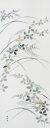 手描墨絵手ぬぐい 9月「すすきと萩」