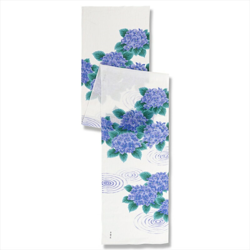 ガーゼ180cm「水紋に紫陽花」