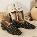 【EVERUGG】本革 ツイードブローファー 商品番号:TA7003 レディース 定番 ローファー 豚革 オシャレ ファッション エレガンス 革靴 秋冬シューズ ビットローファー ローヒール 2.5cm シューズ かわいい レディース靴 オールシーズン(4)