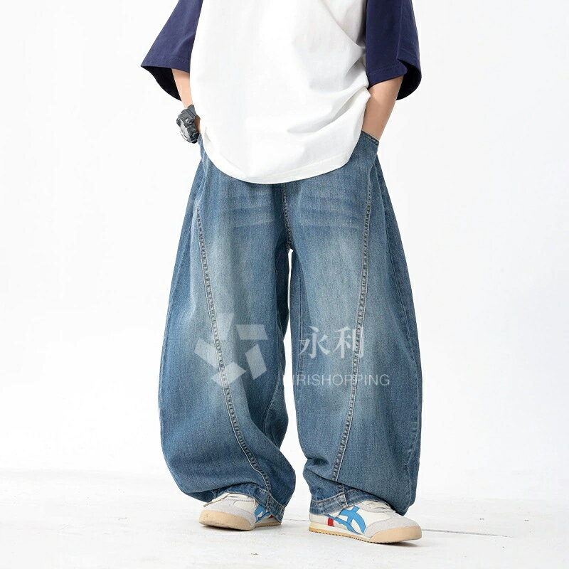 韓国風子供服 薄手 デニムパンツ キッズ ベビー 子供 キッズ服 男の子 ボーイズ パンツ ズボン ロング丈 長ズボン ゆったり ロングパンツ 無地 デニム ジーパン ジーンズ ポケット キッズパンツ キッズデニム ゆったり 春 夏 秋 シンプル おしゃれ カジュアル 通学 お出かけ 3