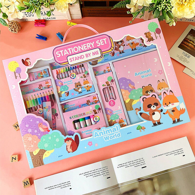 【41点セット】文房具セット かわいい 女の子 男の子 お絵描きセット 文具セット msyx-79 文具ケース ペンケース 筆箱 鉛筆 定規 消しゴム 鉛筆削り 学生 学校 文房具用品 事務用品 新入学 新学期 学用品 文具 文房具 可愛い おもちゃ eirigoods-10000739 永利ショッピング サンプル画像2