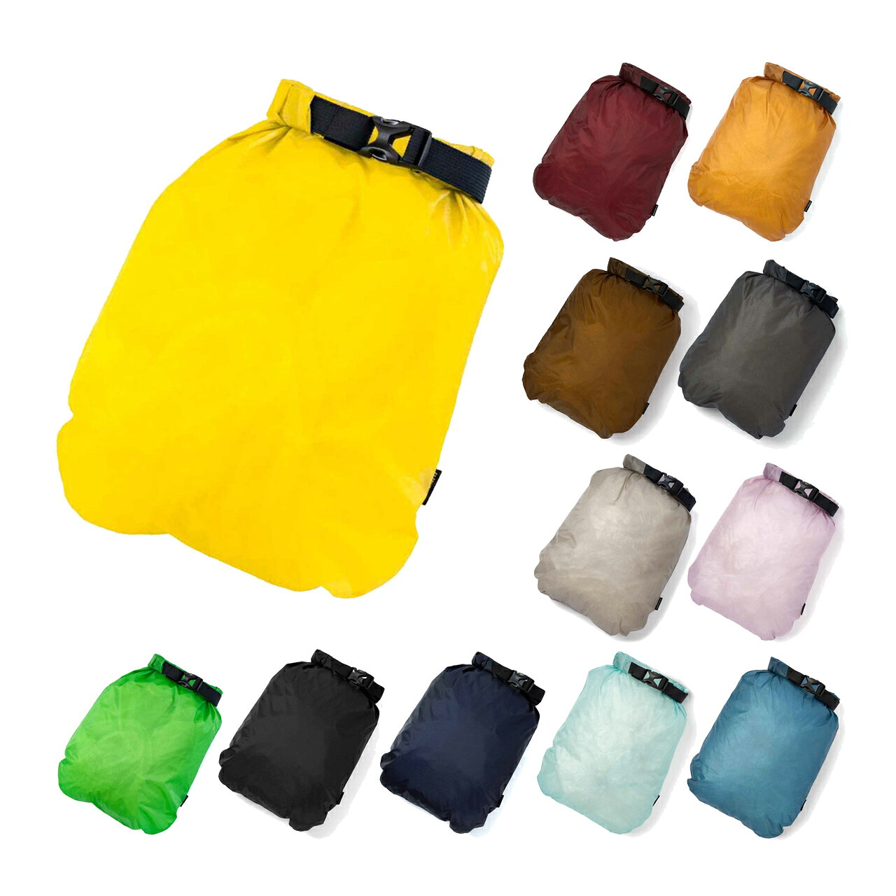 商品説明 【FAIRWEATHER/フェアウェザー】dry sack（cordura rip）｜軽量防水ドライサック 【商品紹介】 荷物を濡らさず、かさばらせない。バイクパッキングの定番スタッフサック。 FAIRWEATHER/フェアウェザーのdry sack（cordura rip）は、バイクパッキングやツーリングで荷物を効率よく整理・収納するために作られた防水ドライサックです。 素材にはインビスタ社製のシリコンコートCORDURA®リップストップ生地を採用。軽量でありながら高い耐久性を備え、縫製部分にはシームシール加工を施すことで、濡らしたくない荷物の収納に安心感を与えてくれます。 ロールトップ構造により、荷物を圧縮しながら収納できるのも魅力。シートバッグやハンドルバーバッグの限られたスペースを有効活用しやすく、マチのない設計でフレームバッグにも収まりやすい便利なアイテムです。 【特徴】 インビスタ社製シリコンコートCORDURA®リップストップ生地を採用 シームシール加工による高い防水性能 荷物をコンパクトに圧縮できるロールトップ構造 マチのない設計でフレームバッグへ収納しやすい 着替えや防寒着、補給食などの収納に便利 シートバッグやハンドルバーバッグ内の整理整頓に活躍 バイクパッキングから旅行まで幅広く使いやすい設計 軽量で持ち運びしやすいスタッフサック MADE IN JAPAN 【SPEC】 ブランド：FAIRWEATHER/フェアウェザー モデル：dry sack（cordura rip） 容量：約3.5L サイズ：縦40cm × 横26cm 素材：シリコンコートCORDURA®リップストップ 構造：ロールトップ式 防水仕様：シームシール加工 生産国：日本 【STAFF REVIEW】 バイクパッキングでは、荷物をどれだけ効率よく収納できるかが快適さに直結します。このdry sackは荷物を圧縮しながら整理できるので、バッグ容量を無駄なく使いやすいのが魅力です。 着替えや防寒着、補給食、電子機器など、濡らしたくない荷物を分けておくのにとても便利。シートバッグやハンドルバーバッグの中で荷物が散らかりにくくなるので、ライド中の出し入れもスムーズです。 バイクパッキングを始める方から、すでに旅慣れたライダーまで、一つ持っておくと何かと出番の多いアイテム。価格も手頃で、普段使いのバッグ内整理や旅行用スタッフサックとしてもおすすめです。