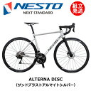 【2022/2023年継続モデル】NESTO（ネスト） ALTERNA DISC（オルタナ ディスク） カラー：サンドブラストアルマイトシルバー 【プロの整備士による整備組付済】 ロードバイク【今出川京大前店別館】