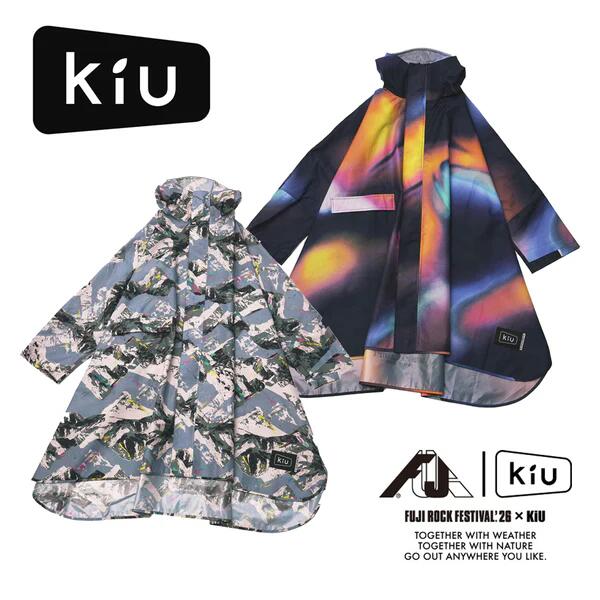 Rakuten - KiU/キウ FUJI ROCK FESTIVAL’26 コラボ レインポンチョ K571 防水20,000mm フェス アウトドア 自転車 雨具