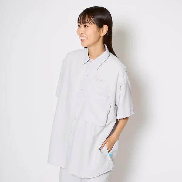 PAPERSKY HIKE&BIKE CAVE BIG HALF SHIRT 半袖シャツ メンズ シアサッカー 軽量 リ...