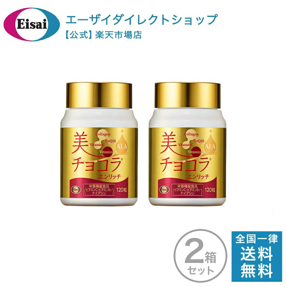 美チョコラエンリッチ 30日×2個 エイジングケアサプリ 120粒 サプリメント 栄養機能食品（ビタミンC・ビタミンB2・ナイアシン） ALA