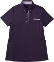 自重堂 WHISEL レディース 半袖 BD ロングポロシャツ WH90938 パープル (S〜4L) 吸汗 速乾 抗菌 消臭