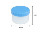 プラ軟こう壺(深型)110mL 50個入 青 100 (0-8173-06)
