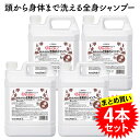 【まとめ買い4本セット】 アルボース あったかいご あたまとからだの全身あわシャンプー 4kg 詰め替え 介護 業務用