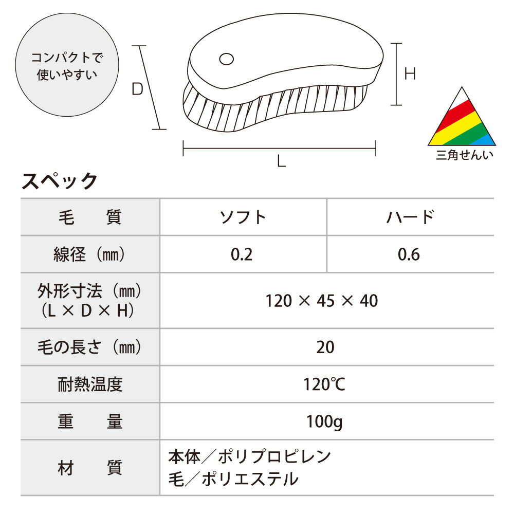 法人限定 高砂 takasago HP ハンドブラシ S 毛質 ハード 赤 レッド 55132 日本製 HACCP対応 メーカー直送