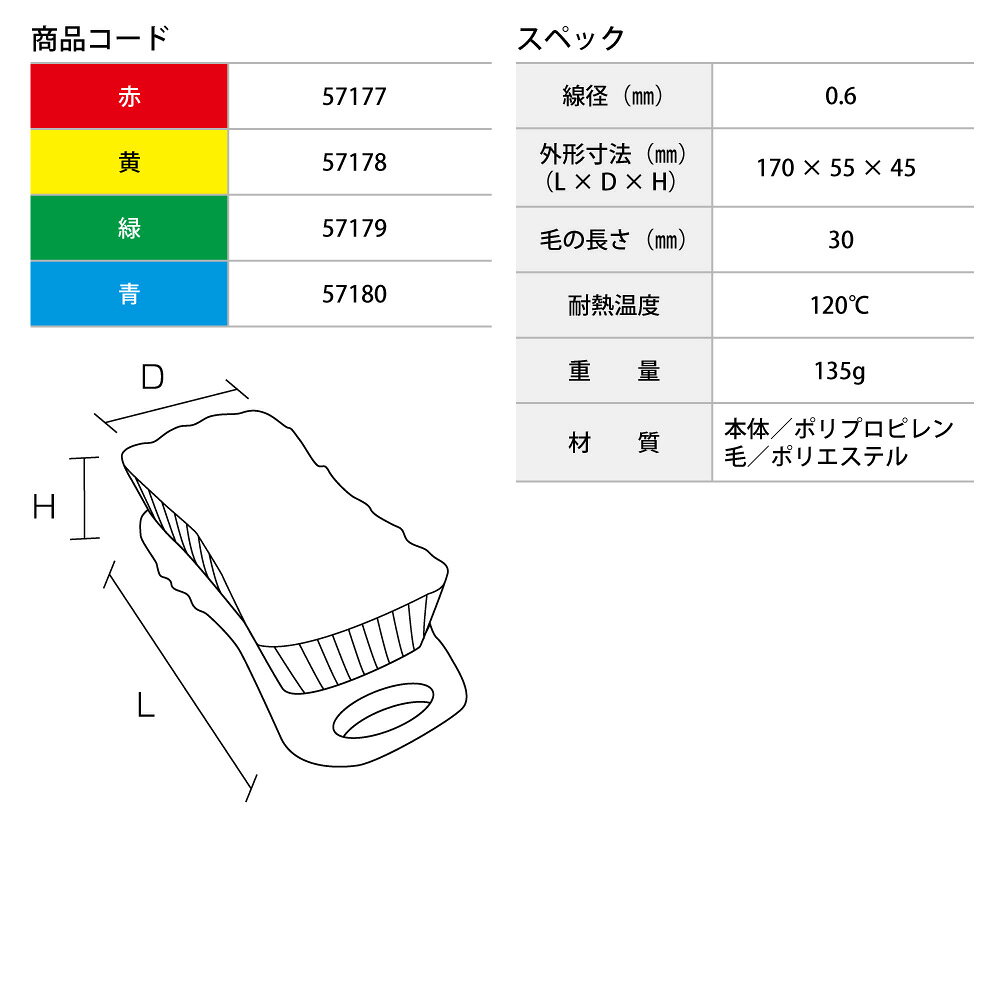 法人限定 高砂 takasago HPM ハンド 磁性ブラシ M 黄 イエロー 57178 日本製 HACCP対応 金属検出機対応 メーカー直送