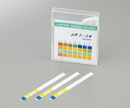 アズワン pH試験紙 pH1-14 スティックタイプ pH測定領域1.0〜14.0 (1-1267- ...