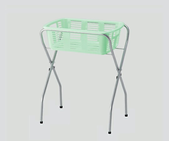 アズワン ナビス 脱衣カゴワゴン・ラック1段式 マスカットグリーン キャスター無し YBW-1G (8-5959-03) (メーカー直送)