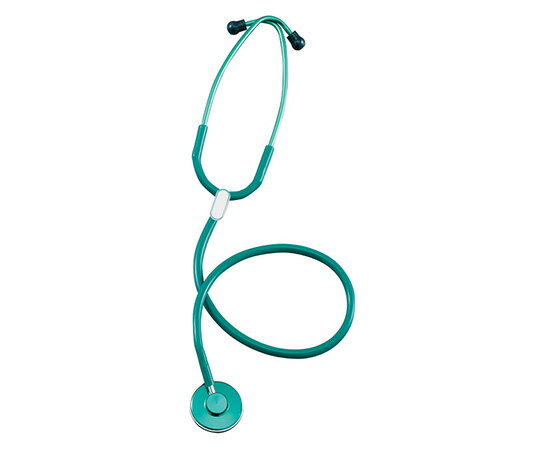 アズワン ナビス 聴診器 ナーシングスコープ プレミアム No.110 内バネ式 シングル グリーン 0110B133 ..