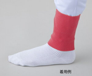 異物混入防止バンド 2-2 フットバンド レッド 1双 (2-8974-05) (メール便)
