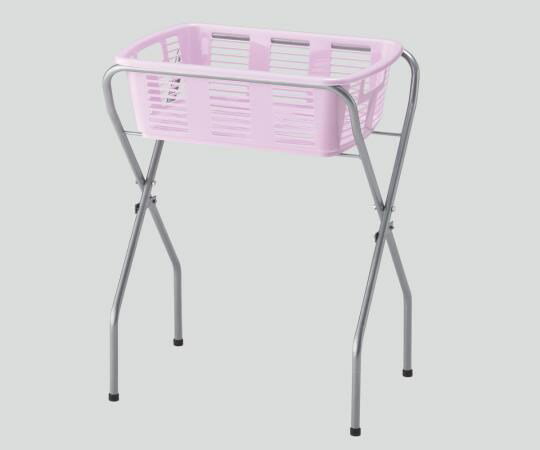アズワン ナビス脱衣カゴワゴン・ラック1段式 ラベンダーピンク キャスター無し YBW-1P (8-5959-05) (..