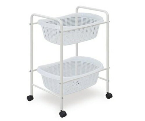 高田ベッド 脱衣カゴ 2段用 ホワイト TB-73-06 (8-8372-02)