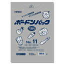 HEIKO ポリ袋 ボードンパック 4つ穴ありタイプ 厚み0.02mm No.11 100枚 006763311 ヘイコー シモジマ