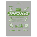 HEIKO ポリ袋 ボードンパック 穴なしタイプ 厚み0.025mm No.12 100枚 006763382 ヘイコー シモジマ