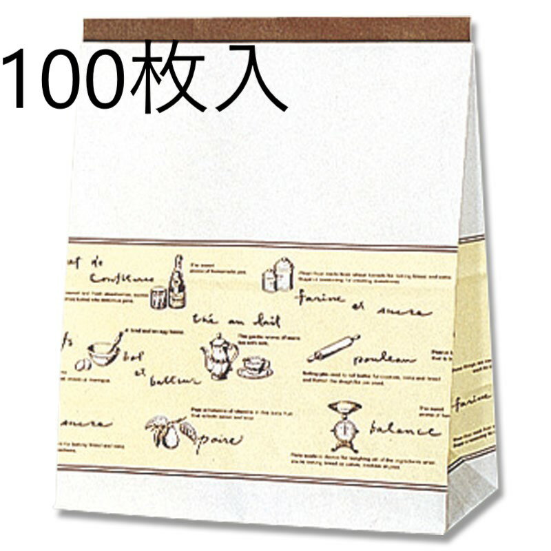 HEIKO 角底袋　ケーキバッグ 大 ティータイム 100枚入 004175300 シモジマ