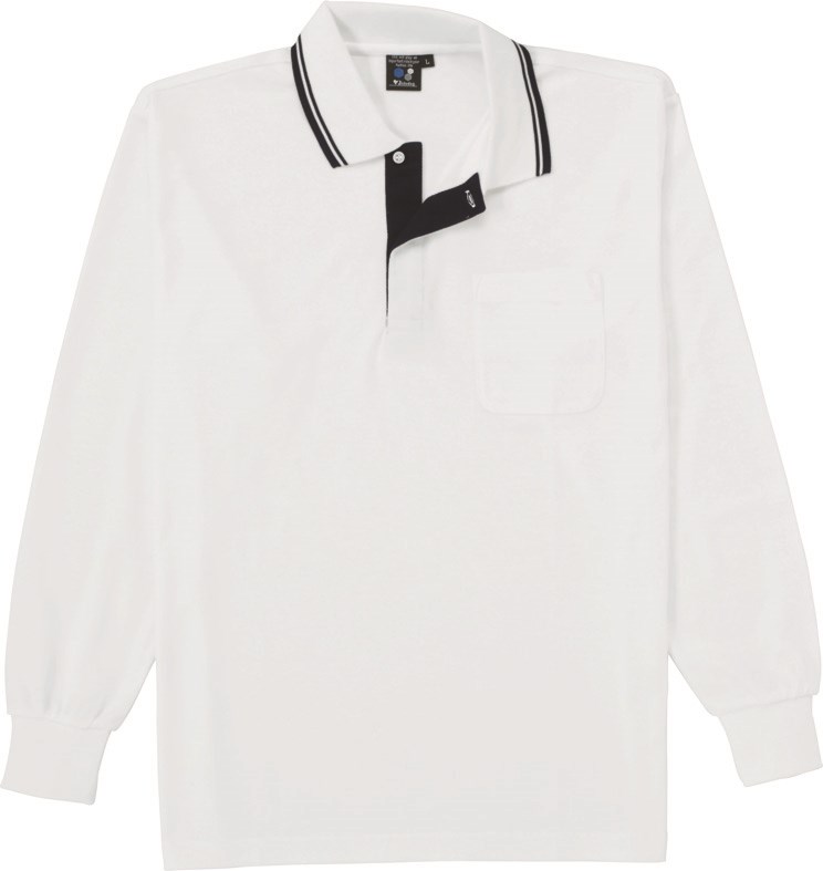 自重堂 WHISeL 長袖ポロシャツ 85264 ホワイト