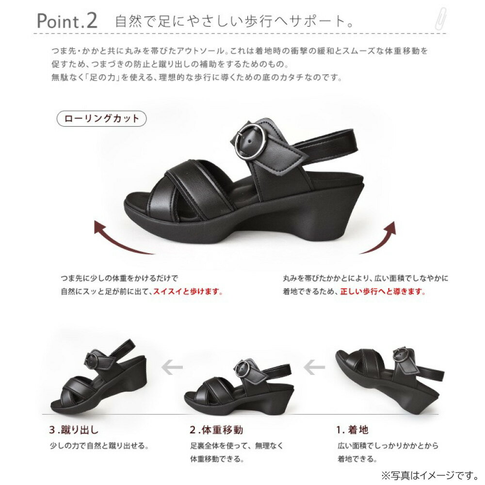 リゲッタ クロスベルトサンダル RW-1003 オフホワイト S M L メーカー直送 靴 レディース ナース サンダル 歩きやすい 痛くない ヒール5.5cm りげった