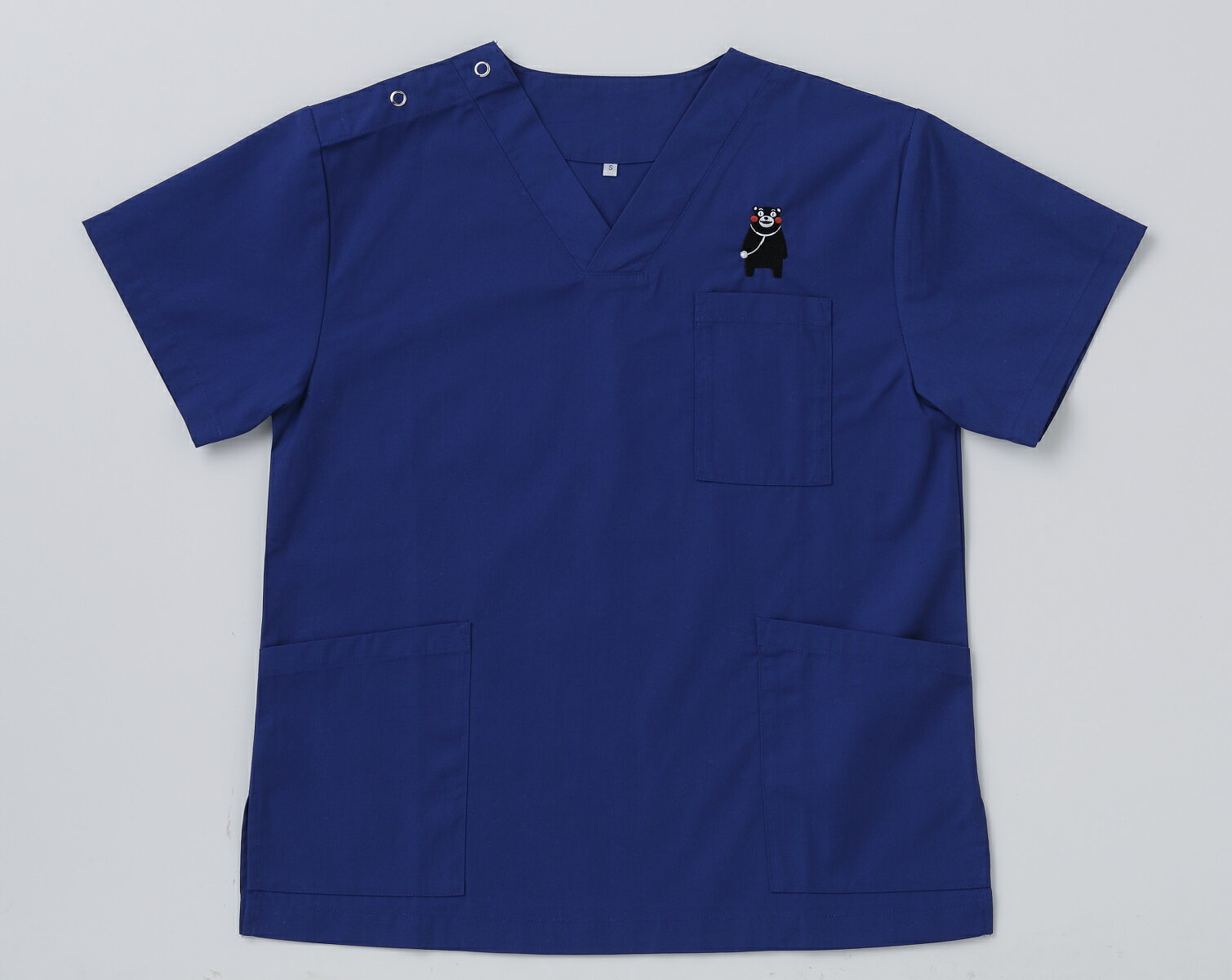 スクラブ 医療 白衣 D-PHASE 男女兼用スクラブ DS-2001K ロイヤルブルー SS〜3L (メーカー直送)