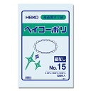 ケース販売HEIKO 規格ポリ袋 ヘイコーポリ 03 No.15 紐なし 006611501 1ケース(100枚入×20袋 合計2000枚)