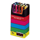 posca 三菱鉛筆 水性ペン ポスカ 細字 丸芯 15色 PC3M15C