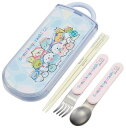 スケーター(Skater) 子供用 お弁当 トリオセット 箸 スプーン フォーク キッズ カトラリー 抗菌 加工 開けやすいスライド式 日本製 すみっコぐらし しろくまふるさと 女の子 TACC2AG69160