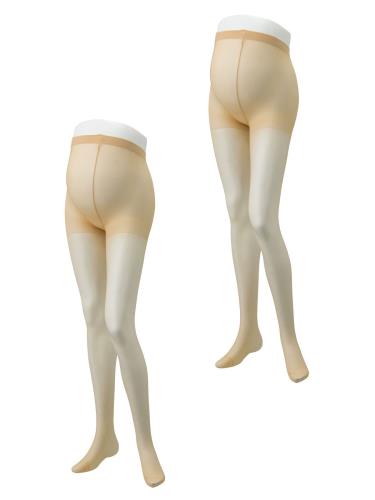 [犬印本舗] マタニティ 伝線しにくい着圧 パンティストッキング 2足組 前後マチ付き PS6152 ライトベージュ M~L