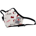 HELLO KITTY マスク かわいい 日本製 立体 縫製 洗える 布 タイプ 耳が痛くない 調整アジャスト付き スタンダード ロゴ柄 コンビ ふつう