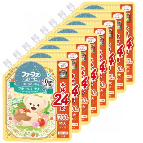 ケース販売 ファーファ ストーリー 柔軟剤 フルーツパーティー フルーティームスクの香り 1200ml 詰替×8個 ケース販売 ファーファ ストーリー 柔軟剤 フルーツパーティー フルーティームスクの香り 1200ml 詰替×8個