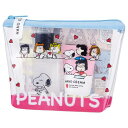 PEANUTS スヌーピーのクリアポーチ付きギフト ストロベリーミルクの香り(ハンドクリーム ハンドソープ SNOOPY スヌーピー)贈り物