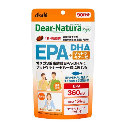 ディアナチュラスタイル EPA×DHA+ナットウキナーゼ 360粒(90日) アサヒ サプリ Dear-Natura 国内工場で..