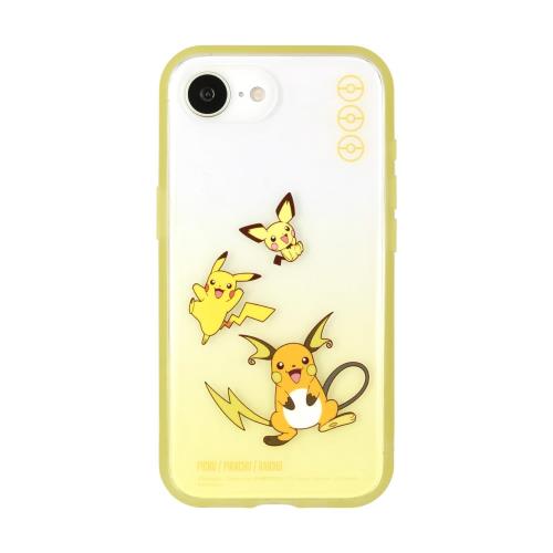 グルマンディーズ ポケットモンスター IIIIfit Clear iPhone16e 対応 ケース ピチュー＆ピカチュウ＆ライチュウ POKE-977A