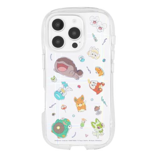 グルマンディーズ ポケットモンスター iPhone16 Pro 対応 クリスタルクリアケース パルデア地方 POKE-942B