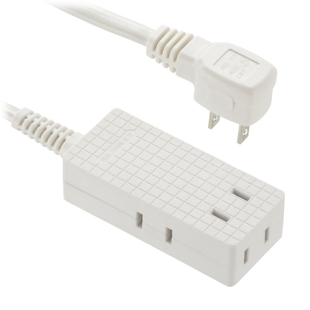 オーム電機 スリムタップ 4個口 3m ホワイト HS-T43-PBT22 00-5053