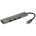 オーム電機 USBハブ 3ポート microSDカードリーダー付き USBType-Cコネクタ PC-SH3PC08-H 01-3976(2)