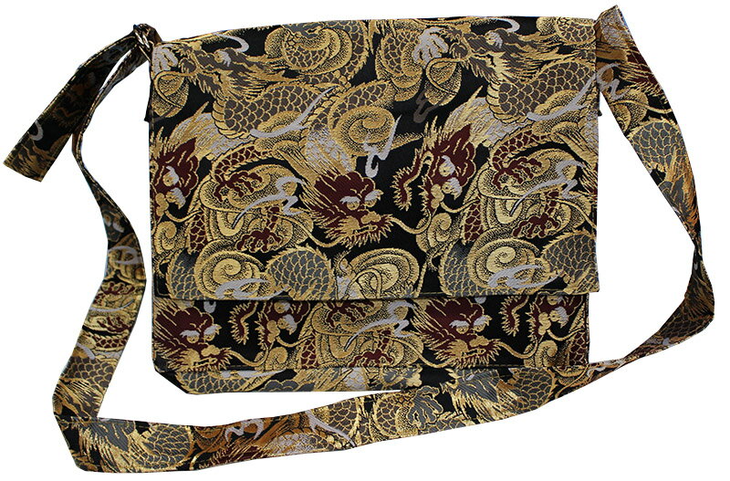 西陣織金襴さんや袋　龍