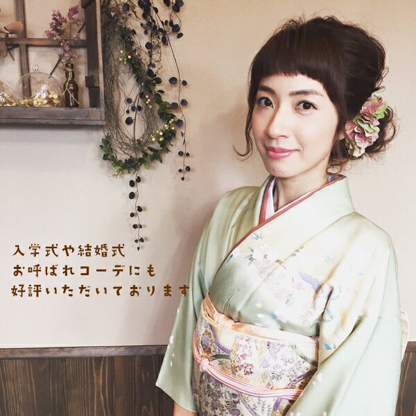 花 造花 シルク フラワー バレッタ アクセサリー　髪飾り 母の日 結婚式 ウエディング 浴衣 あじさい ギフト プレゼントの商品画像 2