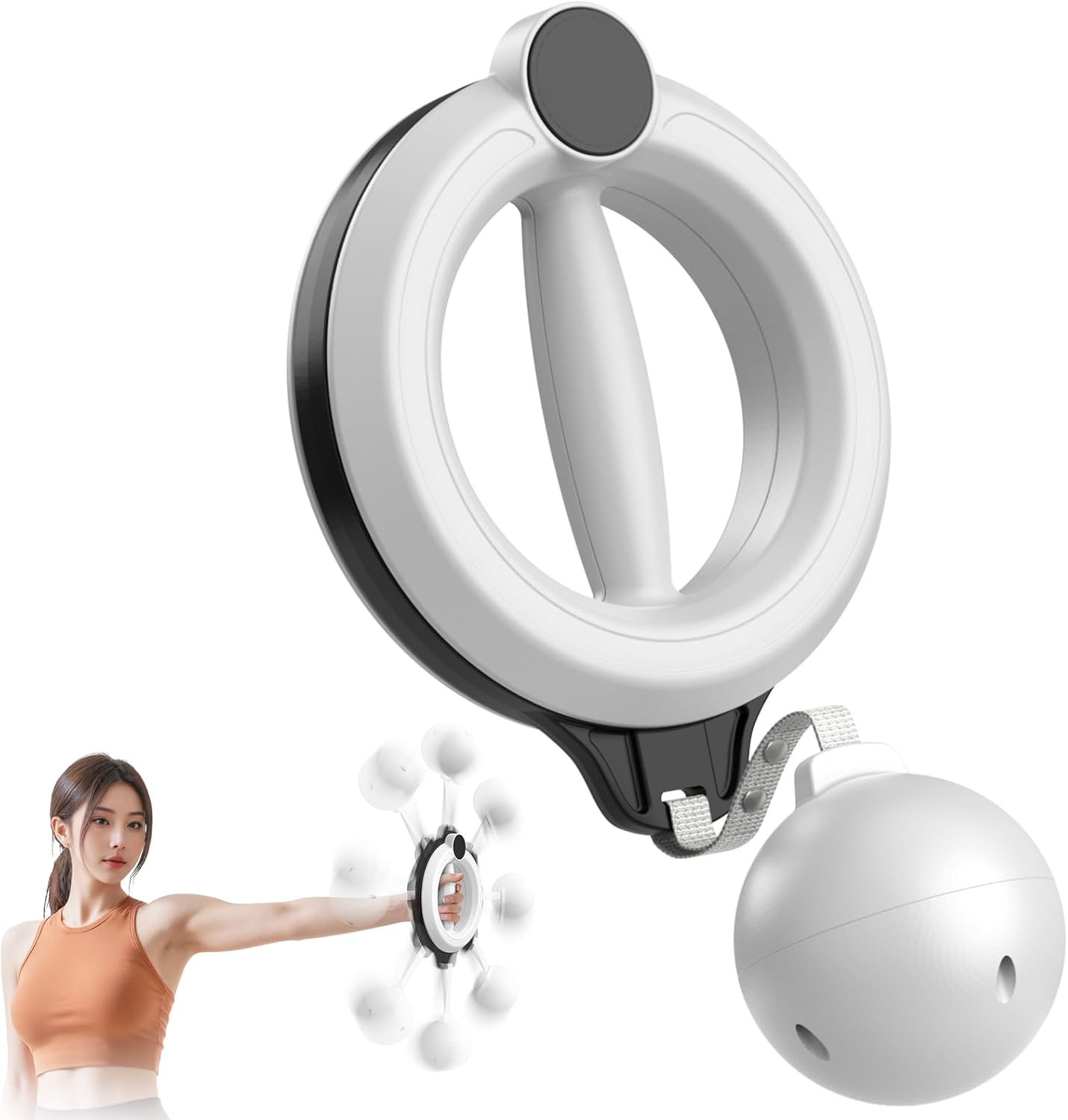 二の腕痩せ 新設計モデル 前腕 手首 筋トレ 握力 トレーニング ダイエット器具 360度回転可能 スワンアーム パワーマシン 男女性