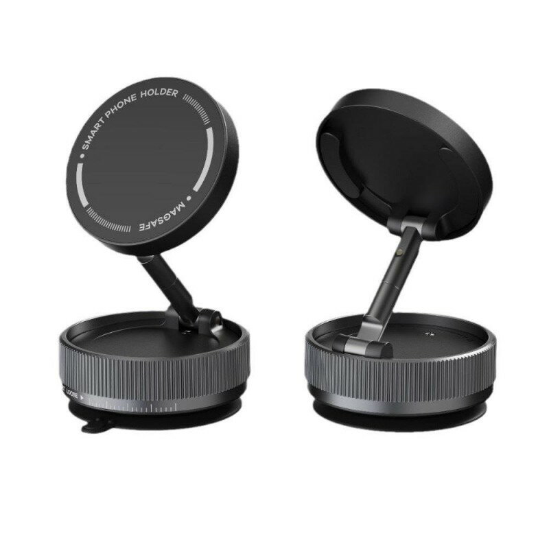Rakuten - 【真空吸着/360°回転】マグネット スマホスタンド 車載 卓上 磁気 ホルダー 折りたたみ コンパクト フレキシブル アーム ブラック ホワイト