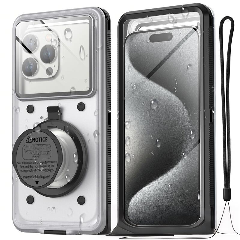 防水電話ケース ユニバーサル棚チェック機能水中ポーチドライバッグビーチ旅行必需品ハイテクガジェットギフト iPhone 15 14 13 11 12/Samsung/LG、Google/Xiaomi/Nokia/Motorola