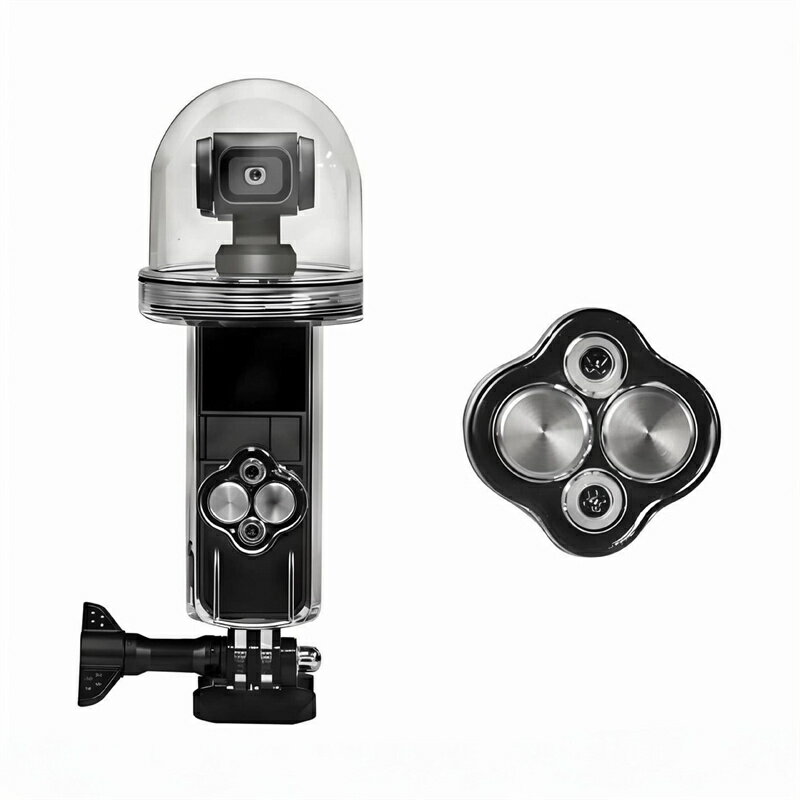 防水ケース 水中保護 ケース DJI POCKET 3 対応 50M ダイビング保護カバ 防水防塵 密封 適用 水中 撮影 潜水 水泳 アダプターブラケット付き