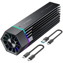 M.2 PCIe NVMe SSD外付ハードドライブケース アルミデッキ 7色のRGBライト UASP及びTrim指令に対応 C2605 NVMe