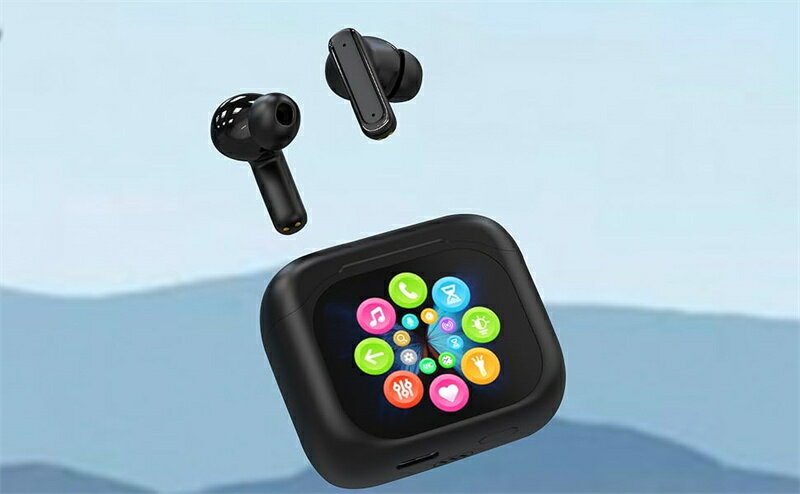 ワイヤレスイヤホン Bluetooth5.3 TWS ヘッドセット LEDタッチスクリーン搭載・スマート表示対応 ANC+ENCノイズキャンセリング 高音質マイク付き クリア通話 低遅延 ゲームモード搭載 自動ペアリング 長時間再生 快適フィット 軽量設計 Type-C急速充電 iOS/Android対応