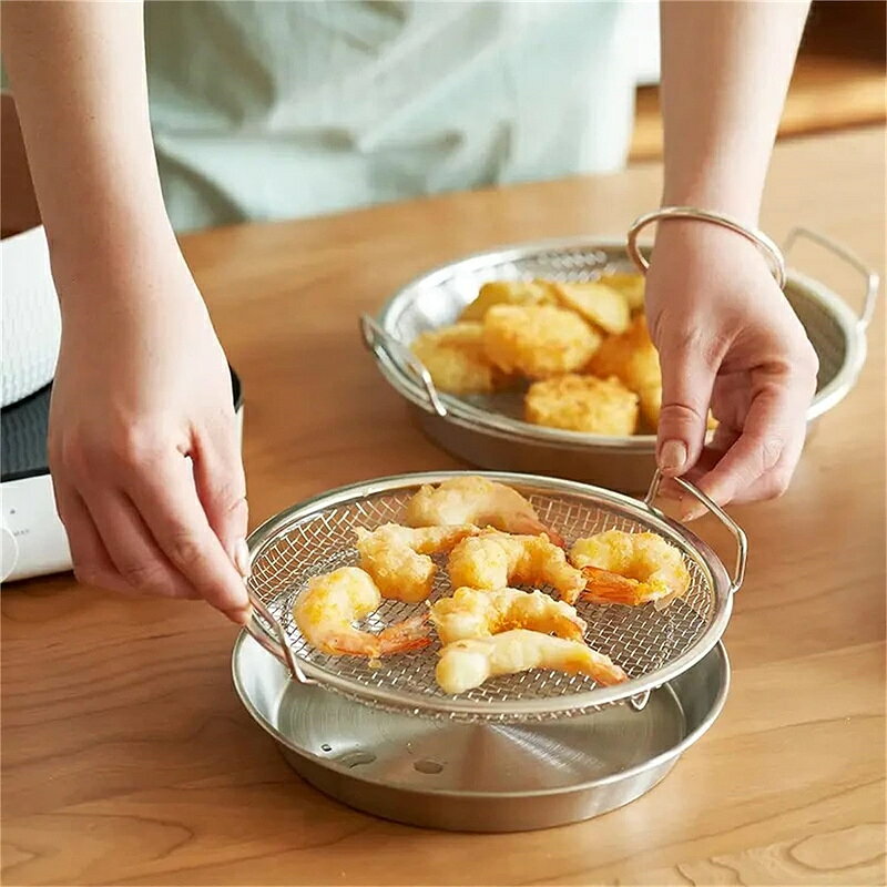 蒸し器 蒸しかご ステンレス 蒸し器 蒸篭 フライパン 調理 ざる かご 網 揚げ物かご 多機能食 蒸し皿 洗器対応耐 蒸し台 卓上 水切り 油切り キッチン用品 調理器具 調理用品 蒸し野菜 調理 ざる かご 網 ステンレスフライパンで蒸し料理ができる 蒸しかご 22CM 漏れ網 eitoshop001-10005344 エイ商店 サンプル画像2